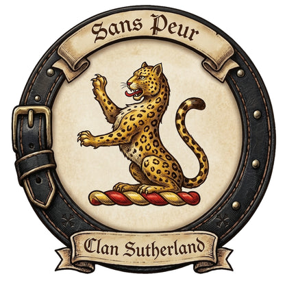 Clan Sutherland Crest digital download: Includes Color PNG, B&W PNG, and SVG vector files