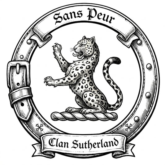 Clan Sutherland Crest digital download: Includes Color PNG, B&W PNG, and SVG vector files