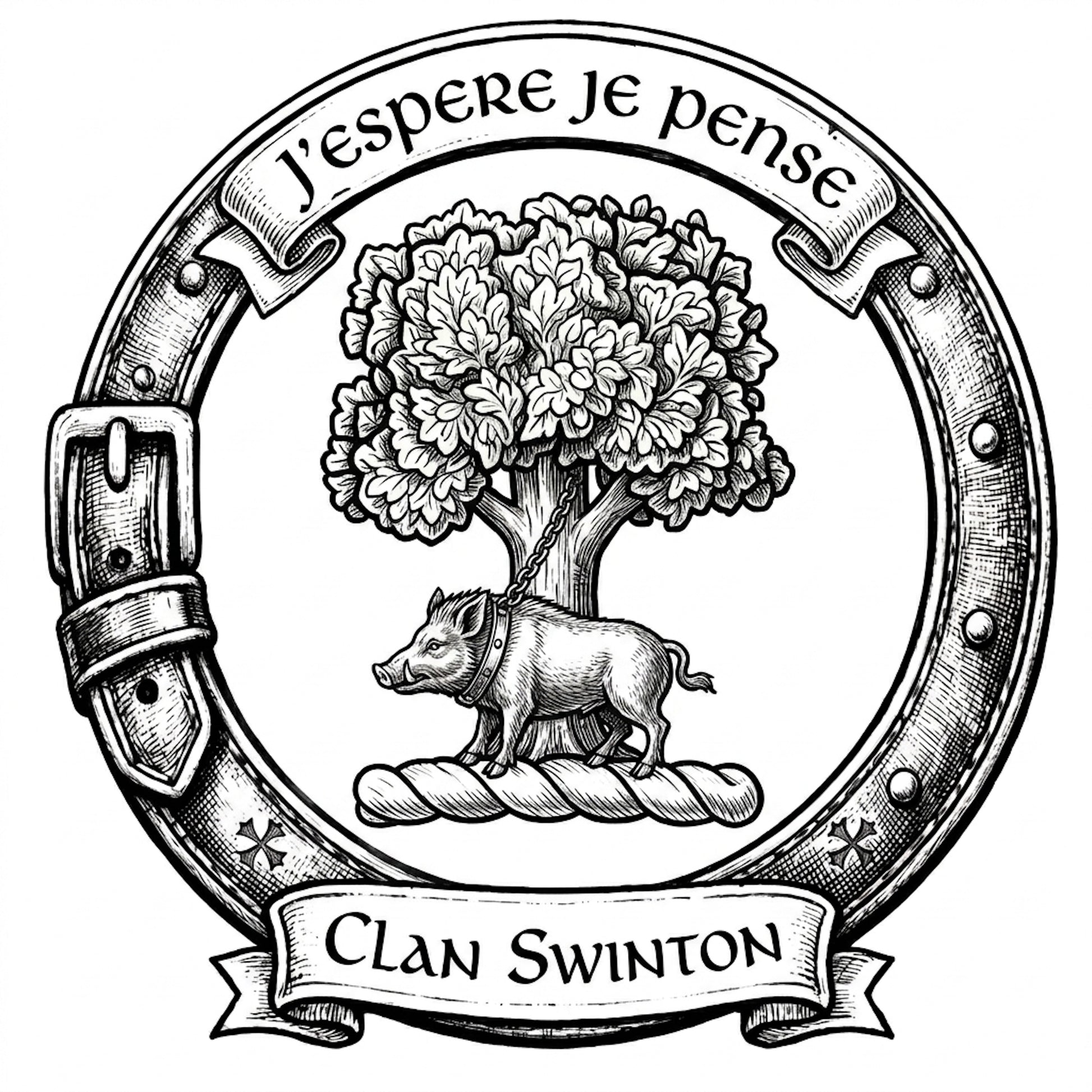 Clan Swinton Crest digital download: Includes Color PNG, B&W PNG, and SVG vector files