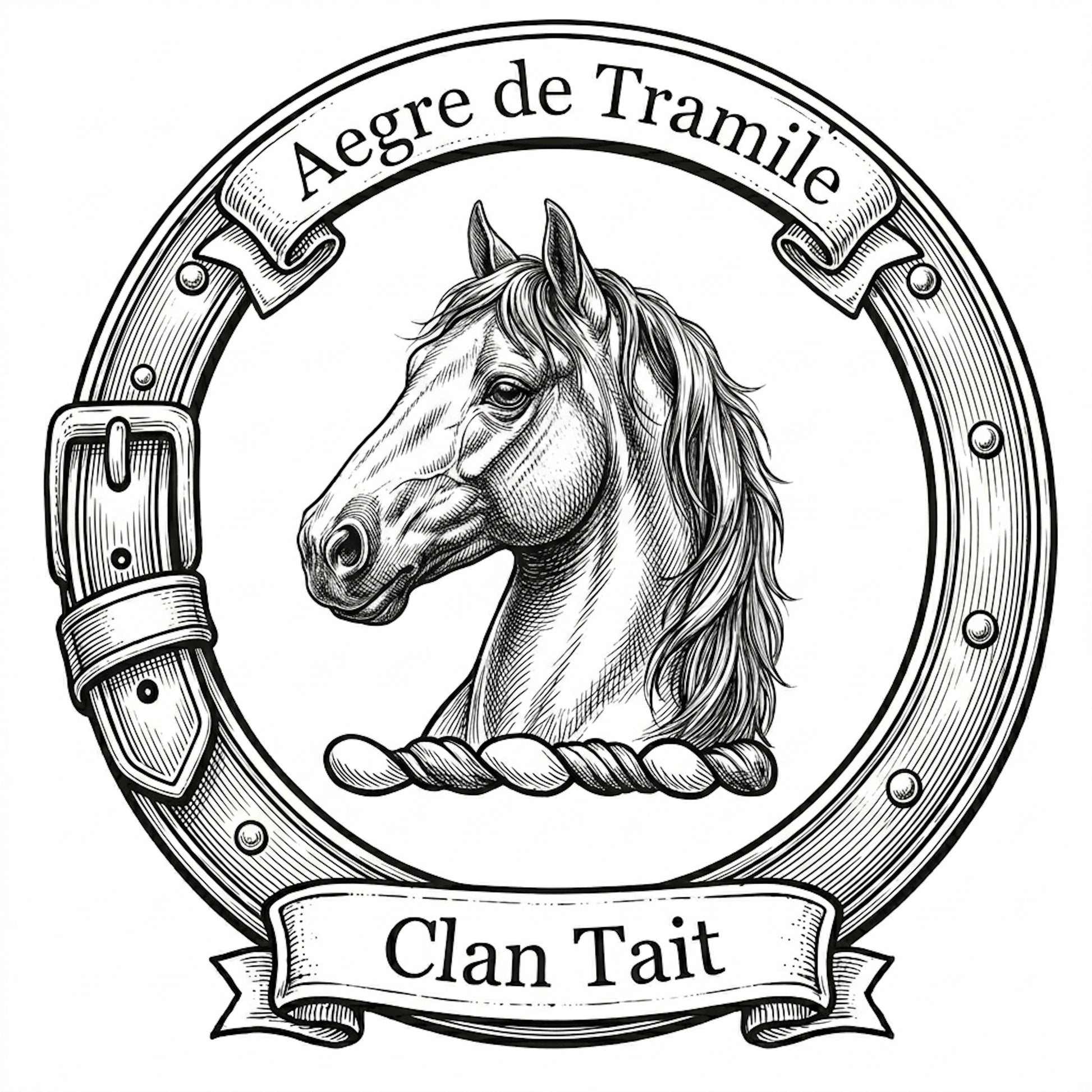 Clan Tait digital download: Includes Color PNG, B&W PNG, and SVG vector files