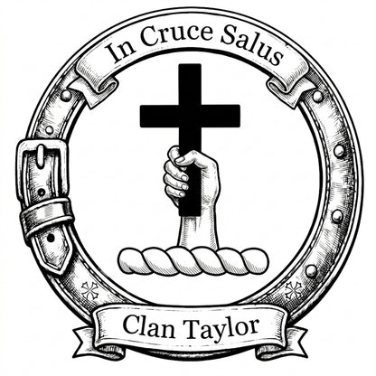 Clan Taylor Crest digital download: Includes Color PNG, B&W PNG, and SVG vector files