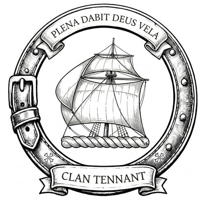 Clan Tennant Crest digital download: Includes Color PNG, B&W PNG, and SVG vector files