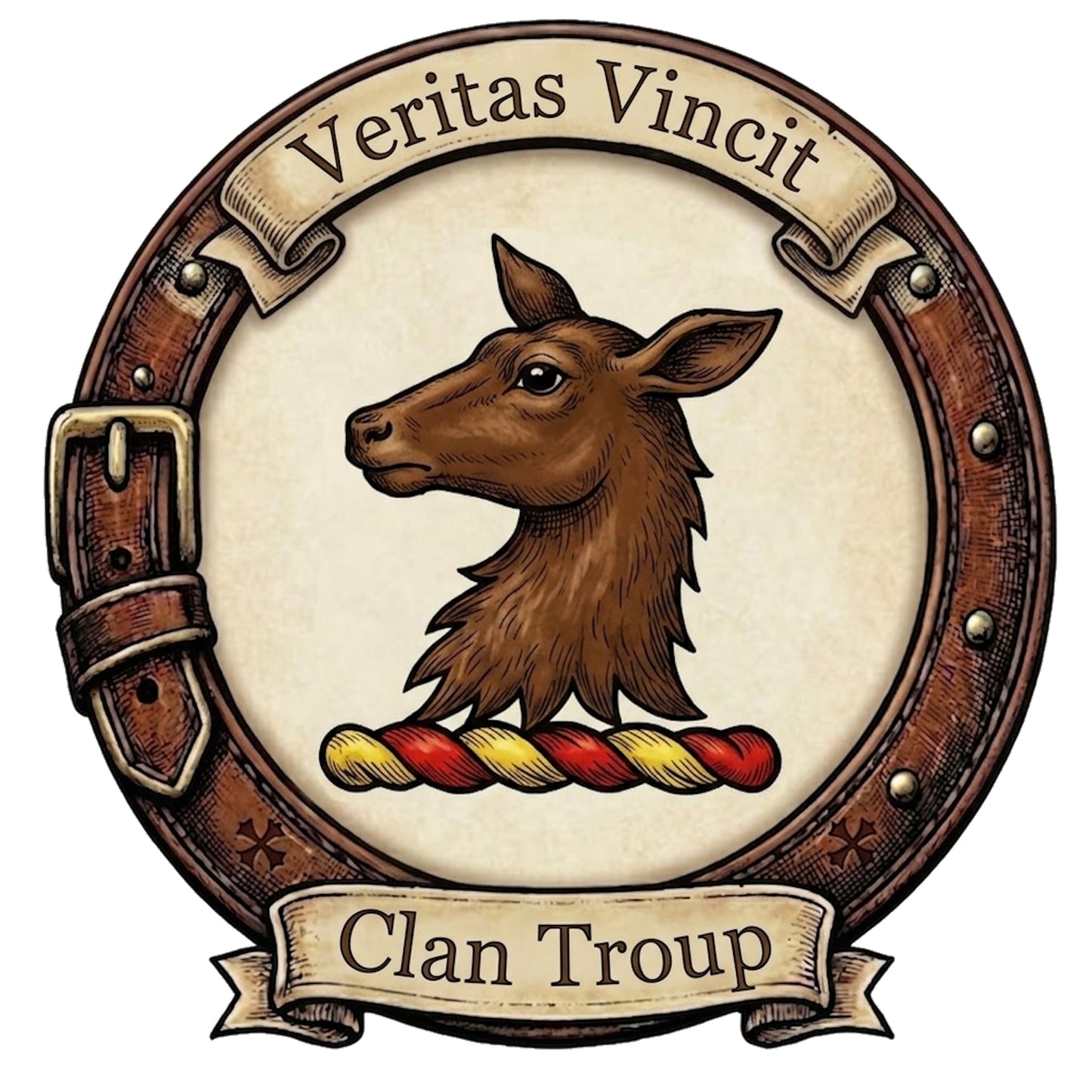 Clan Troup Crest digital download: Includes Color PNG, B&W PNG, and SVG vector files