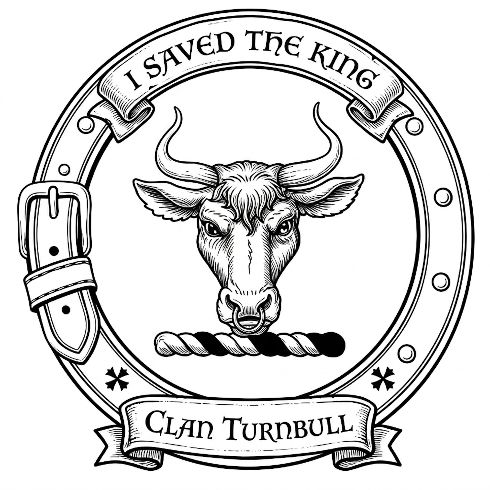 Clan Turnbull Crest digital download: Includes Color PNG, B&W PNG, and SVG vector files