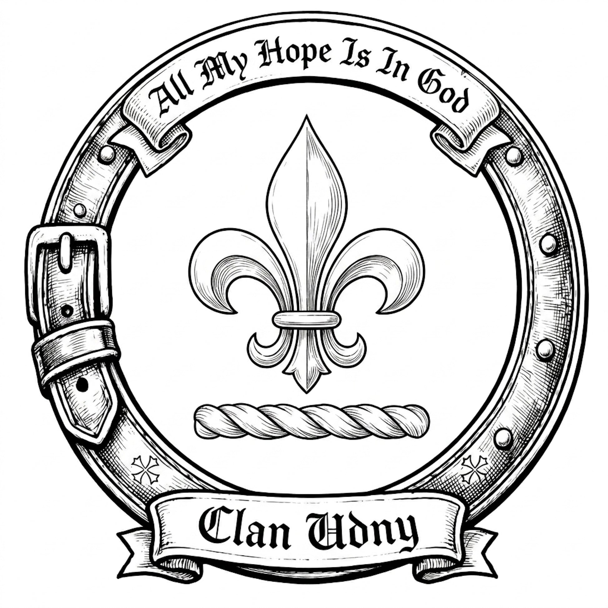 Clan Udny Crest digital download: Includes Color PNG, B&W PNG, and SVG vector files