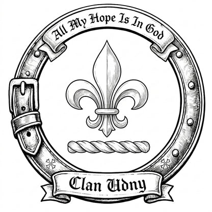 Clan Udny Crest digital download: Includes Color PNG, B&W PNG, and SVG vector files