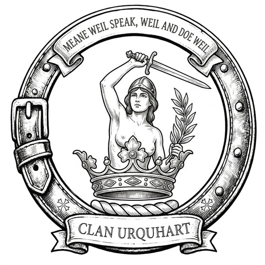 Clan Urquhart Crest digital download: Includes Color PNG, B&W PNG, and SVG vector files