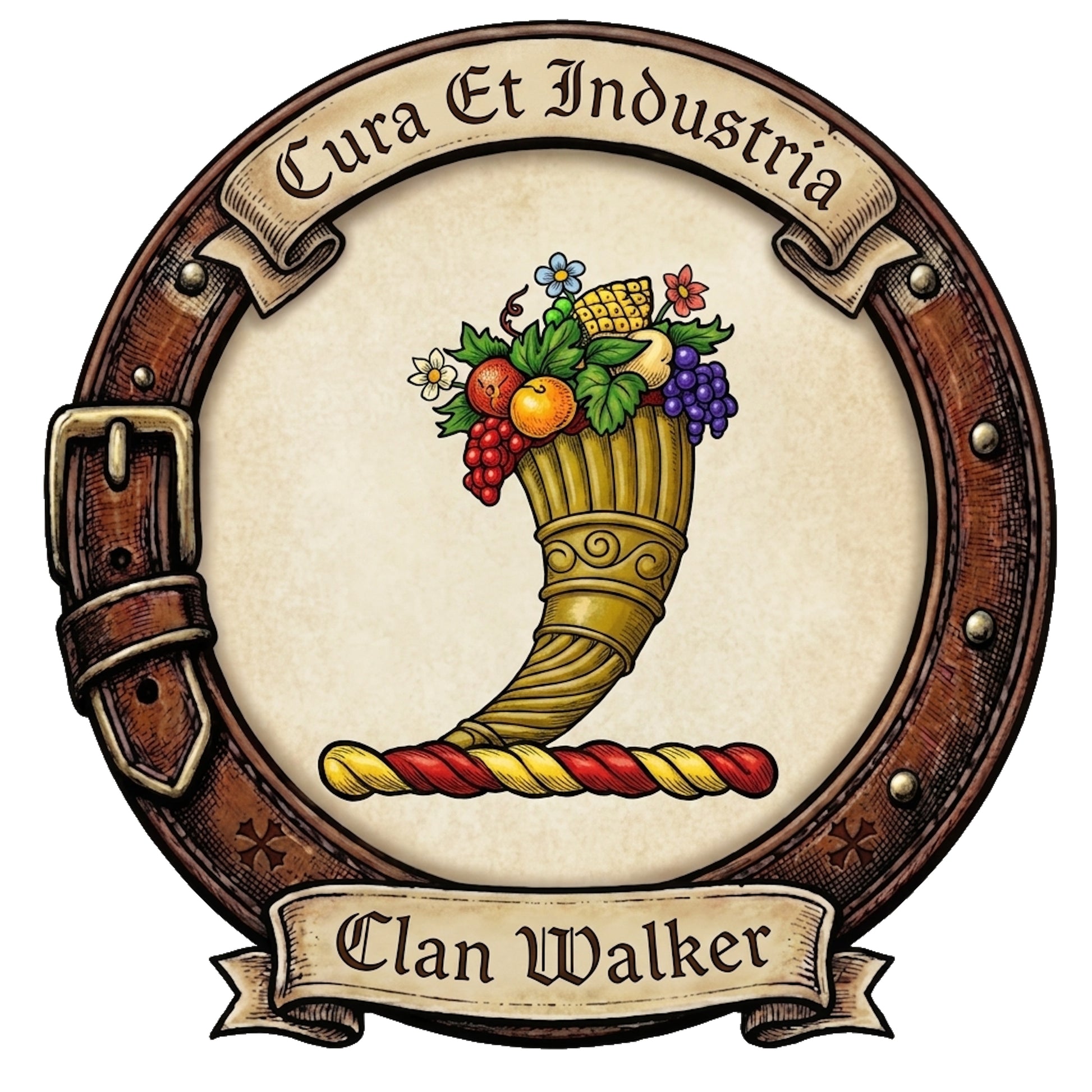 Clan Walker Crest digital download: Includes Color PNG, B&W PNG, and SVG vector files