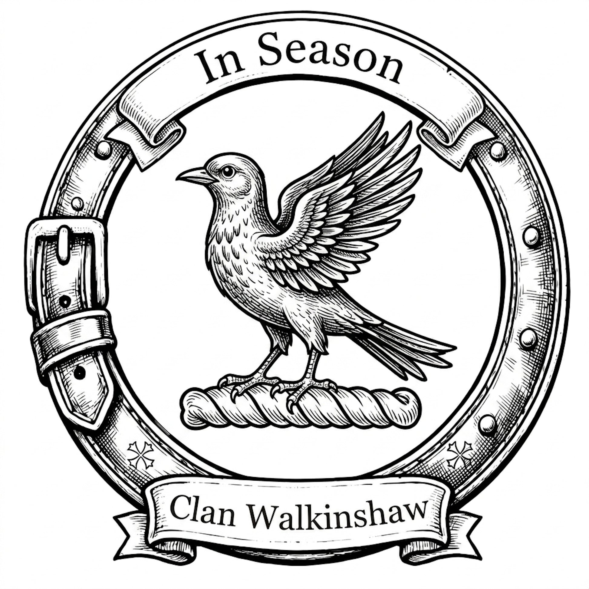 Clan Walkinshaw Crest digital download: Includes Color PNG, B&W PNG, and SVG vector files