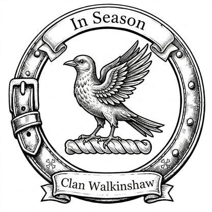 Clan Walkinshaw Crest digital download: Includes Color PNG, B&W PNG, and SVG vector files