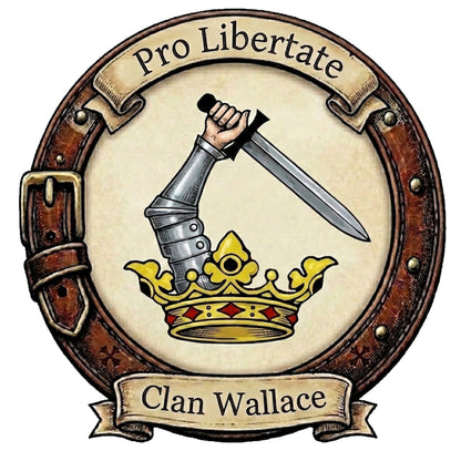 Clan Wallace Crest digital download: Includes Color PNG, B&W PNG, and SVG vector files