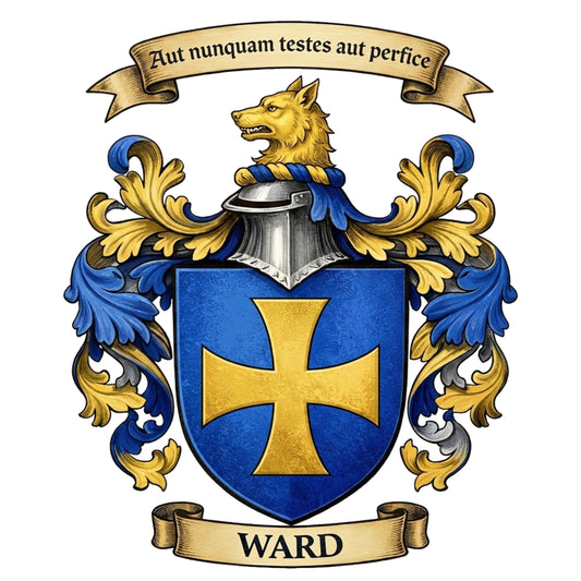 The Ward Family Coat of Arms digital download: Includes Color PNG, B&W PNG, and SVG vector files