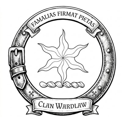 Clan Wardlaw Crest digital download: Includes Color PNG, B&W PNG, and SVG vector files