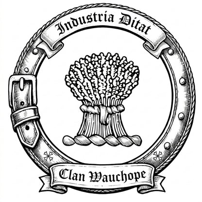 Clan Wauchope Crest digital download: Includes Color PNG, B&W PNG, and SVG vector files