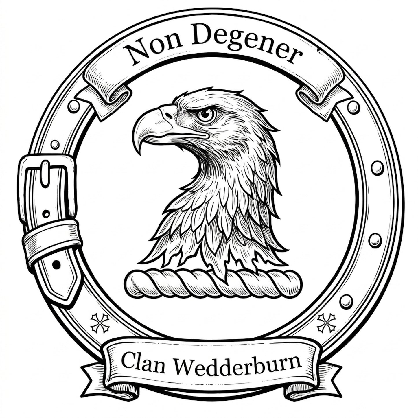 Clan Wedderburn Crest digital download: Includes Color PNG, B&W PNG, and SVG vector files