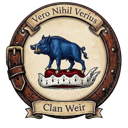 Clan Weir Crest digital download: Includes Color PNG, B&W PNG, and SVG vector files