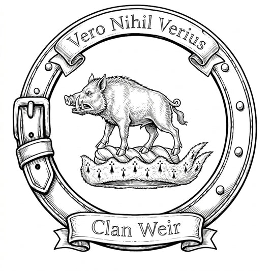 Clan Weir Crest digital download: Includes Color PNG, B&W PNG, and SVG vector files