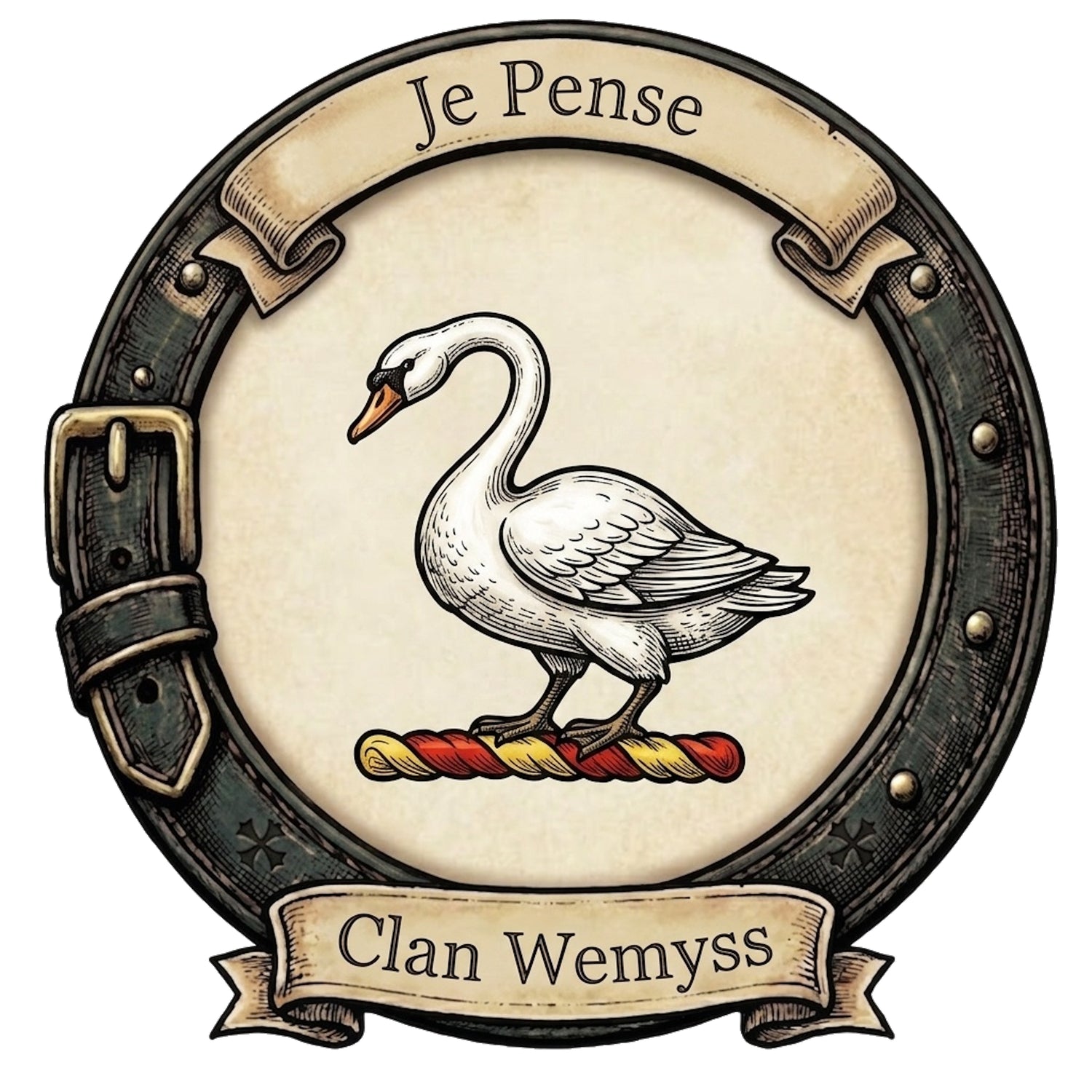 Clan Wemyss Crest digital download: Includes Color PNG, B&W PNG, and SVG vector files