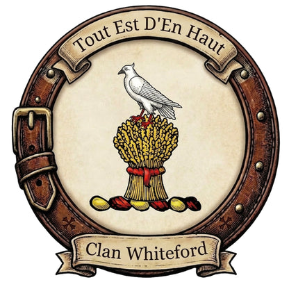 Clan Whiteford Crest digital download: Includes Color PNG, B&W PNG, and SVG vector files