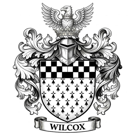 The Wilcox Family Coat of Arms digital download: Includes Color PNG, B&W PNG, and SVG vector files