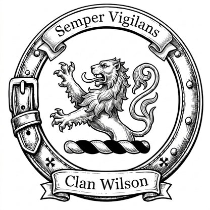 Clan Wilson Crest digital download: Includes Color PNG, B&W PNG, and SVG vector files