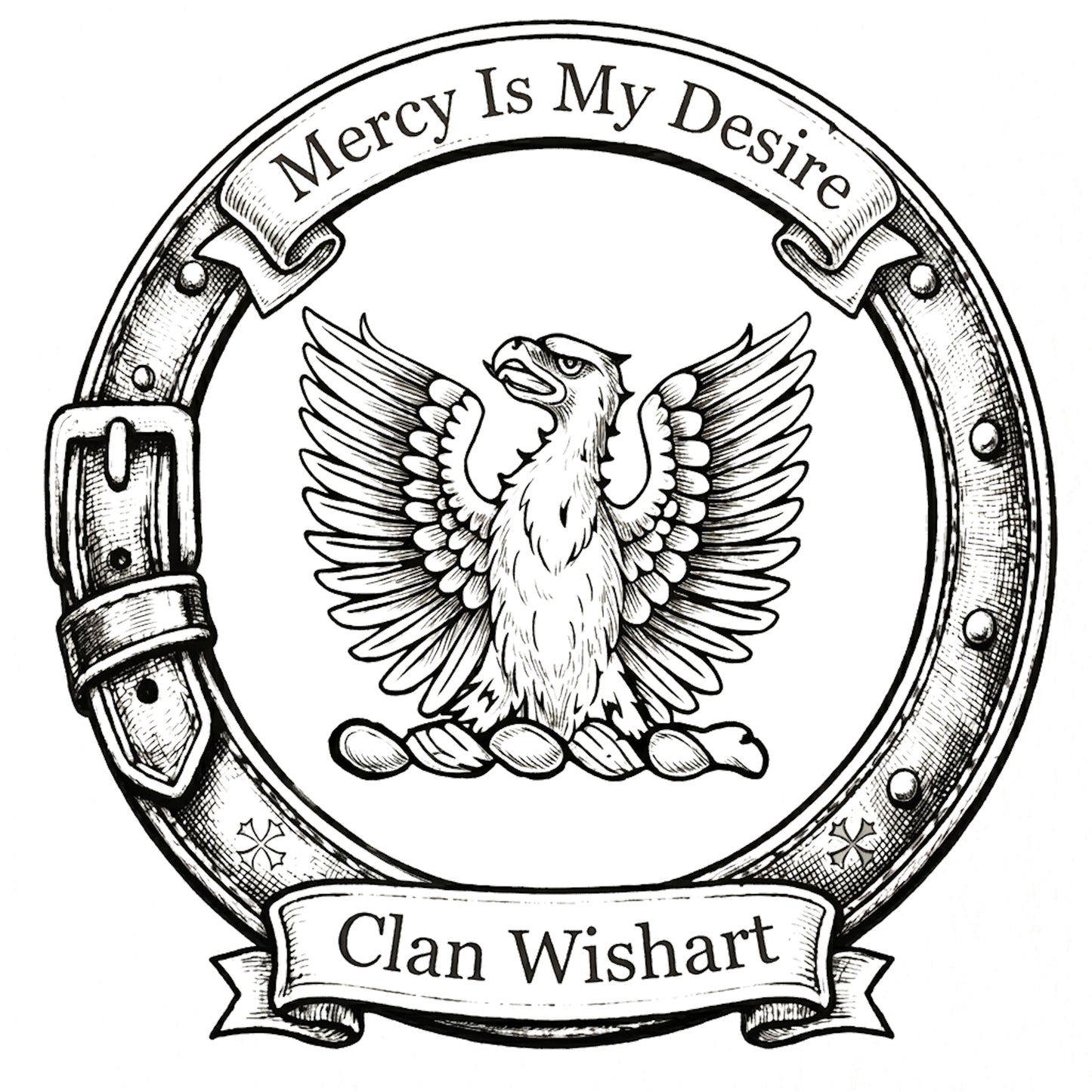 Clan Wishart Crest digital download: Includes Color PNG, B&W PNG, and SVG vector files