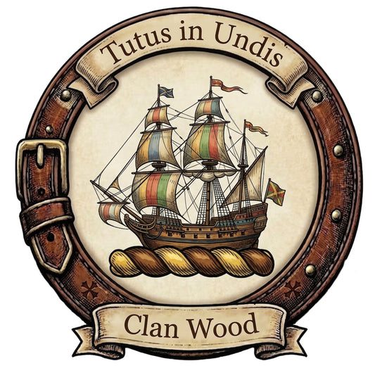 Clan Wood Crest digital download: Includes Color PNG, B&W PNG, and SVG vector files