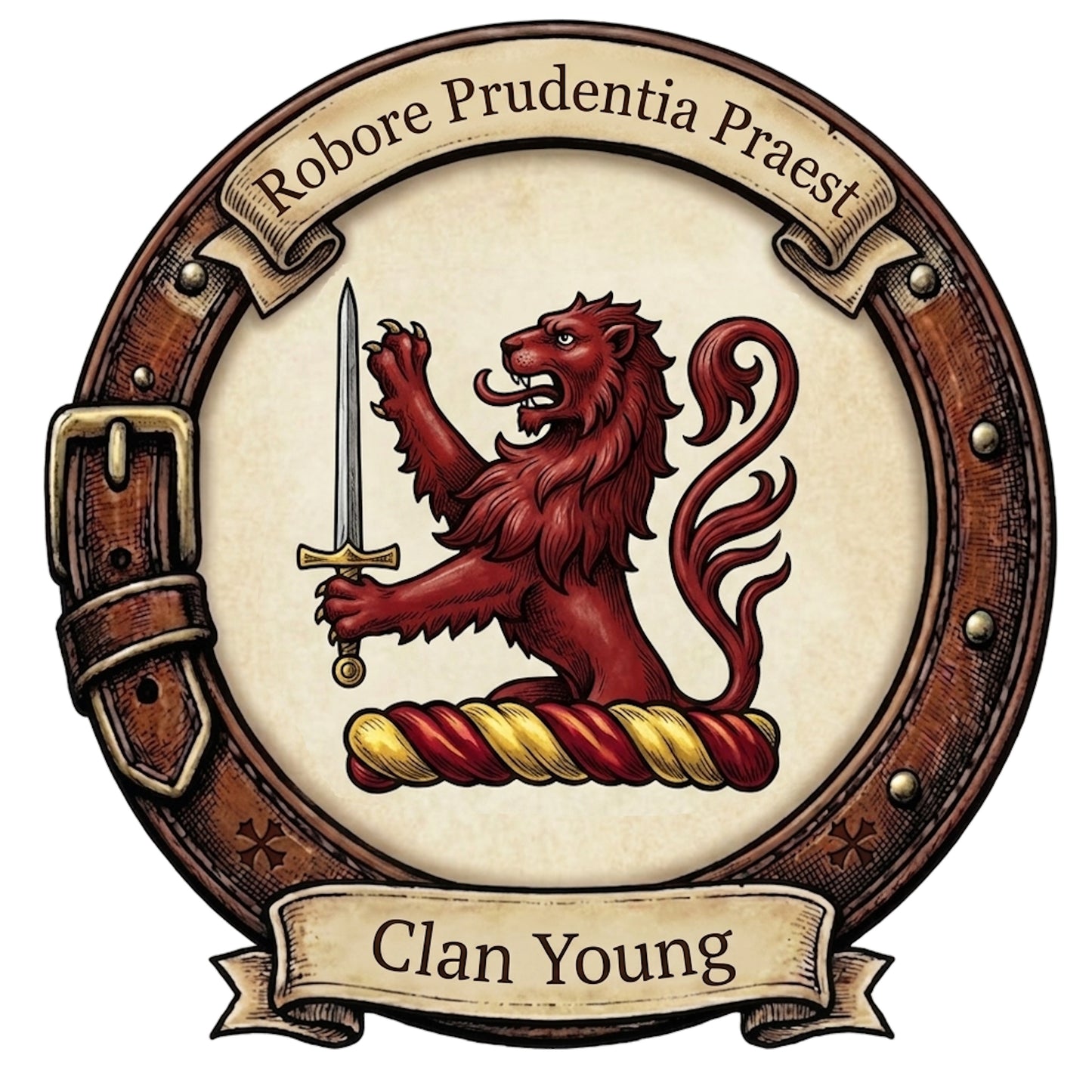 Clan Young Crest digital download: Includes Color PNG, B&W PNG, and SVG vector files